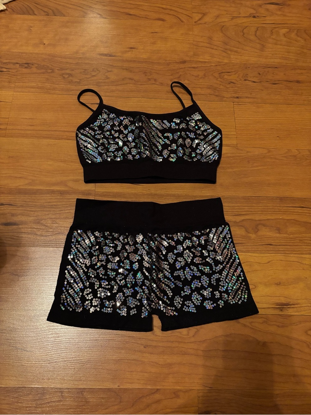 Kurve Dancewear Silver Sequin Dance Set